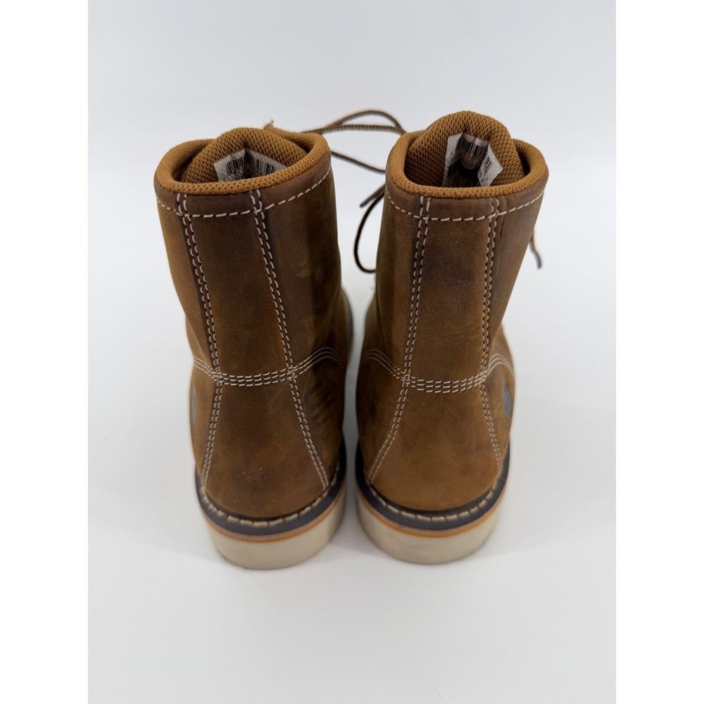 Carhartt Women's Waterproof Wedge Work Boots Tan Leather Size 7 - Picture 3 of 8